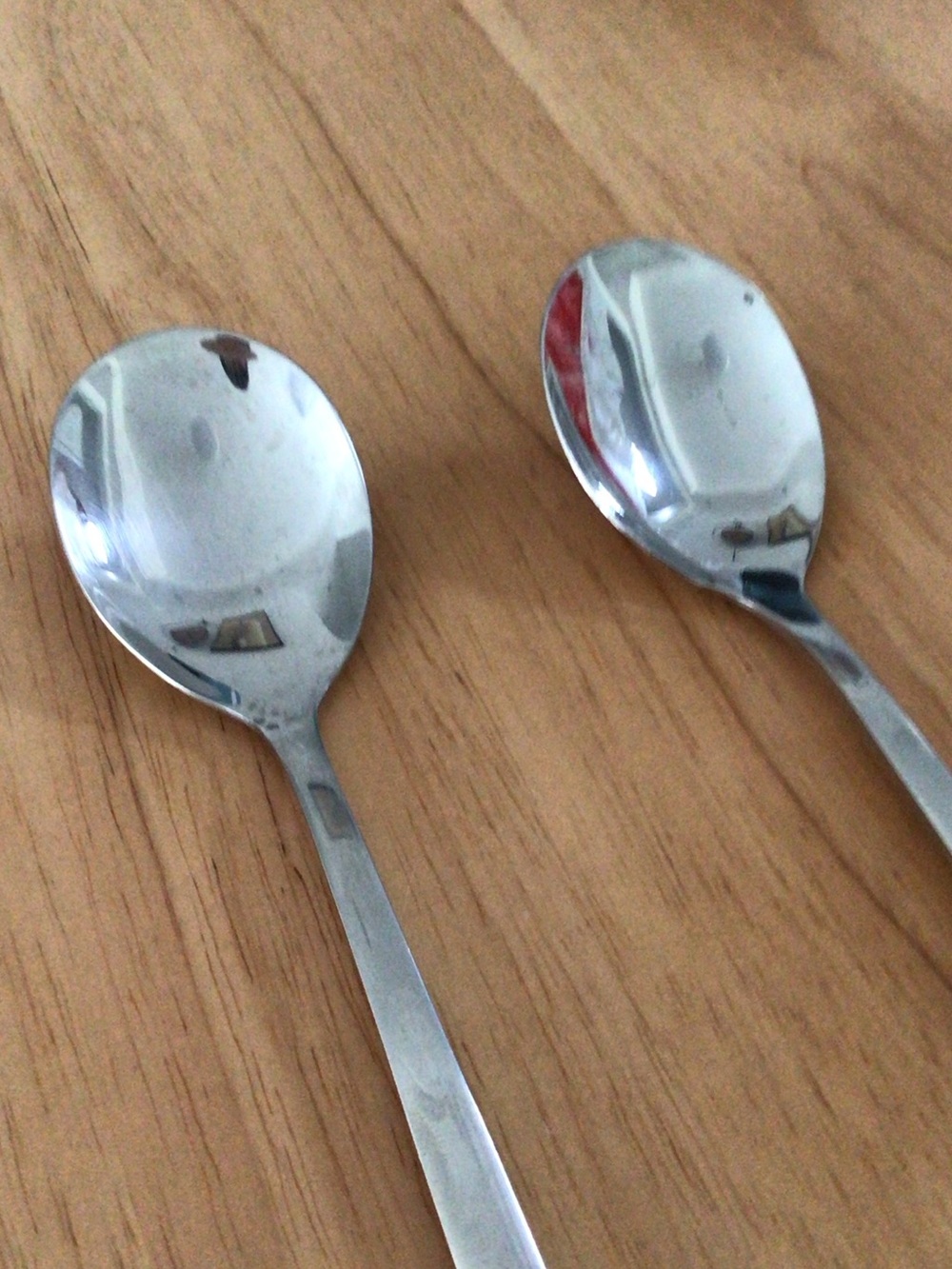 Polished Silver Stainless Steel Serving Spoons - Picture 2 of 6